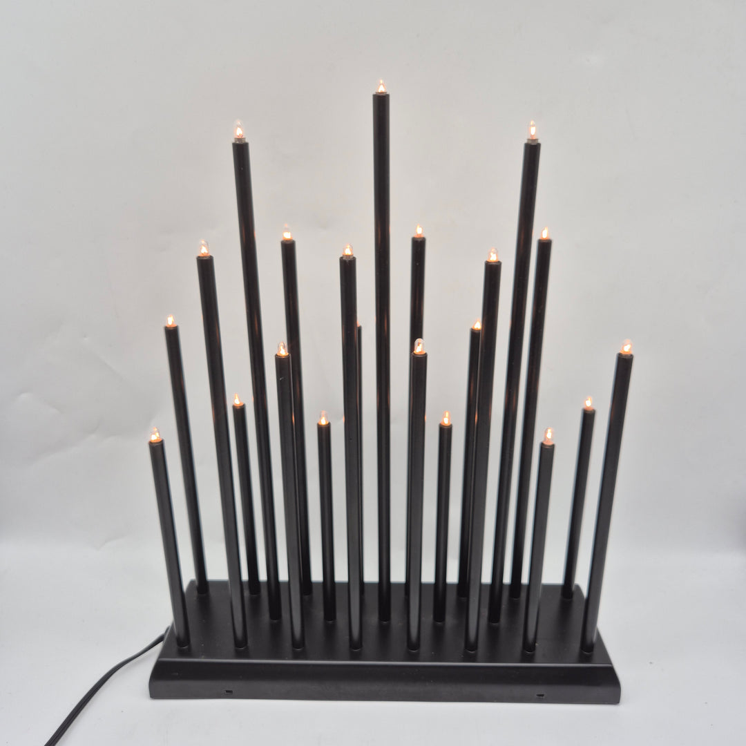 Elegant elektrisk ljusstake i svart metall