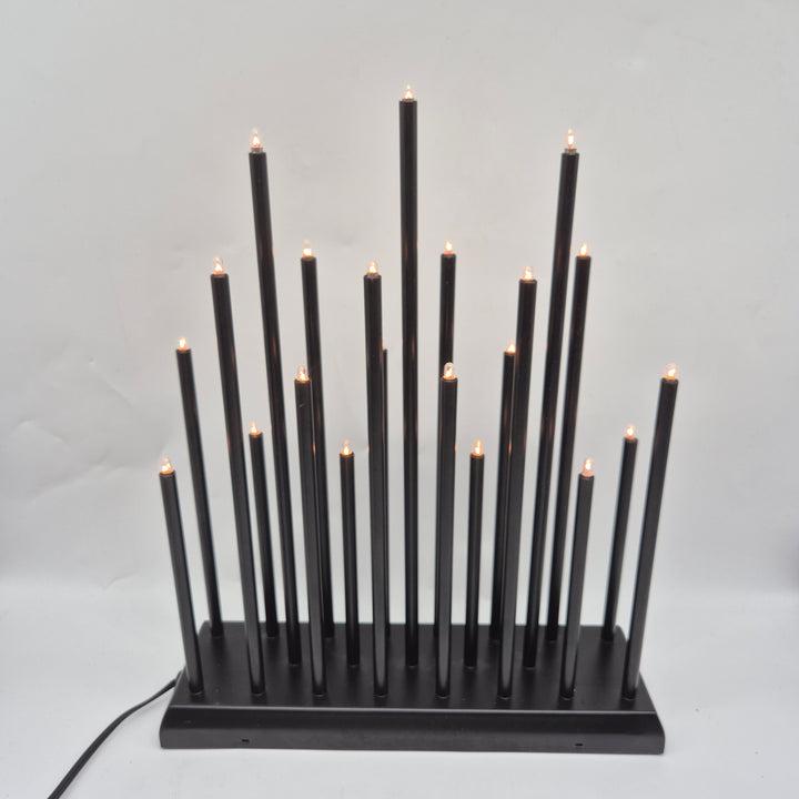 Elegant elektrisk ljusstake i svart metall