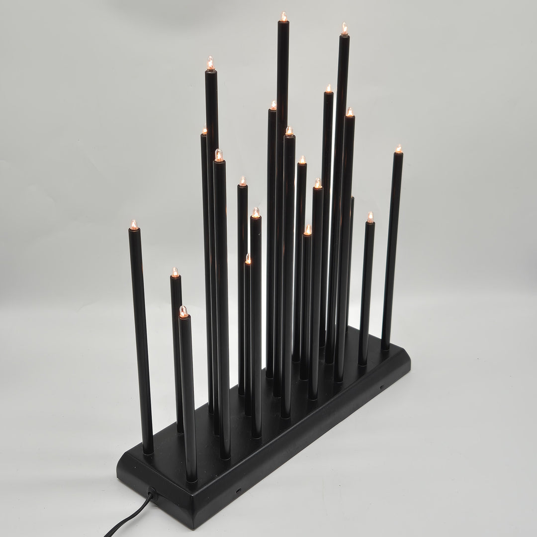 Elegant elektrisk ljusstake i svart metall