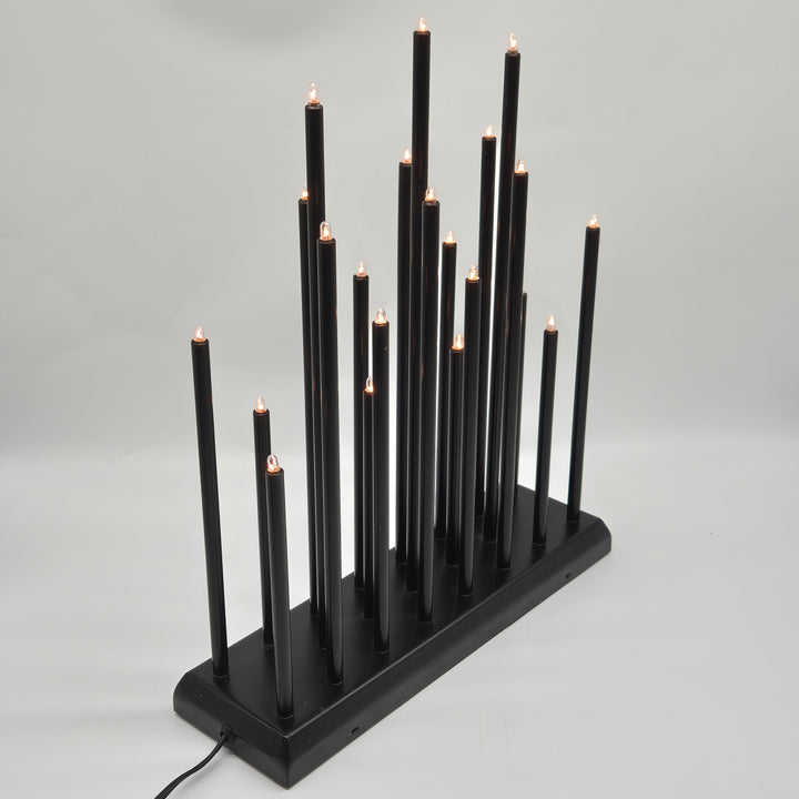 Elegant elektrisk ljusstake i svart metall
