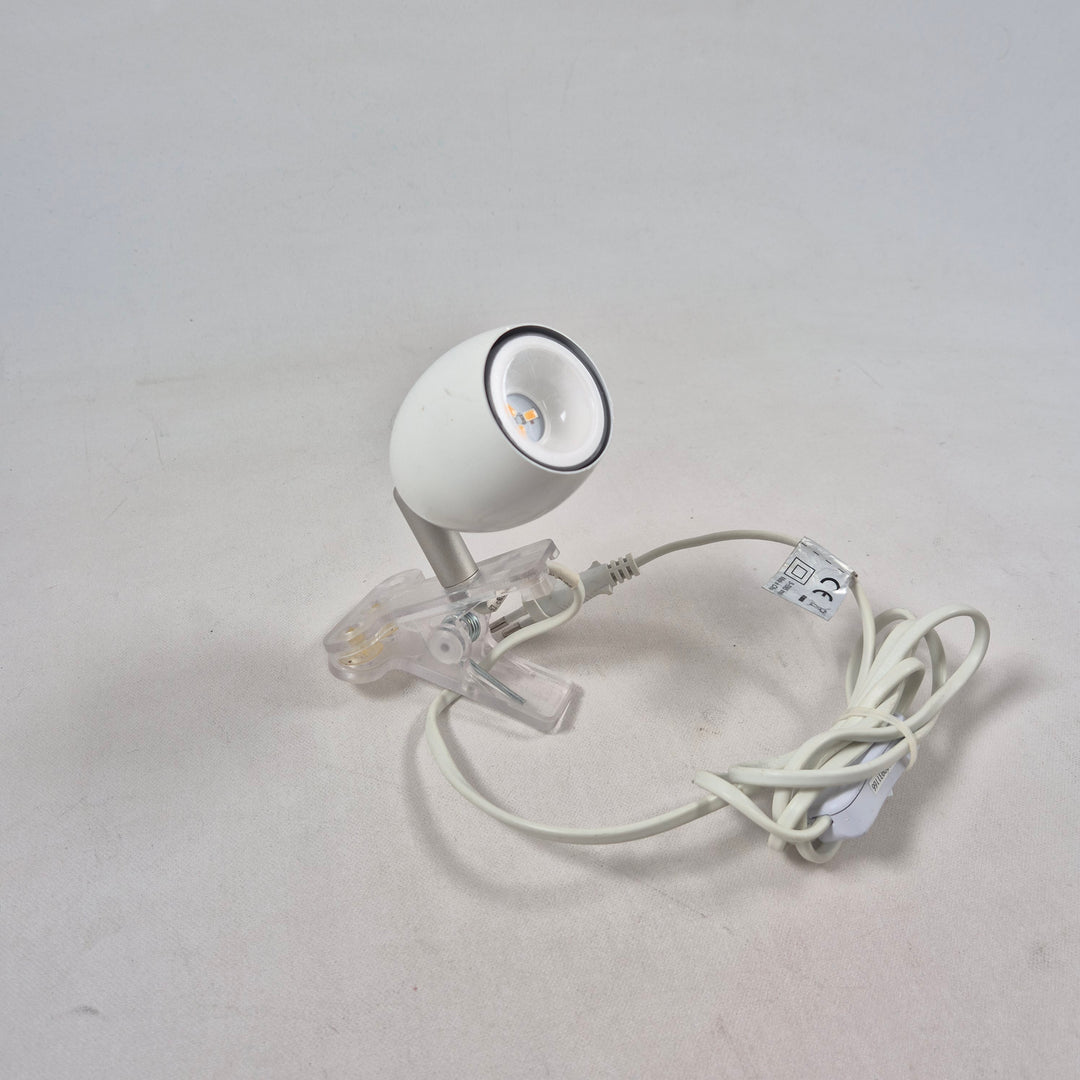 North Light klämlampa i vit plast