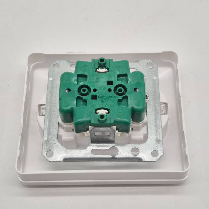 Dubbelt vit eluttag Schneider Electric