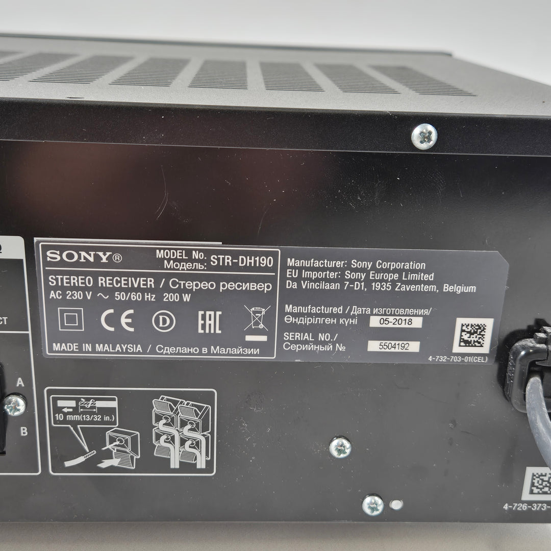 Sony STR-DH190 Stereo Receiver i Mycket Gott Skick