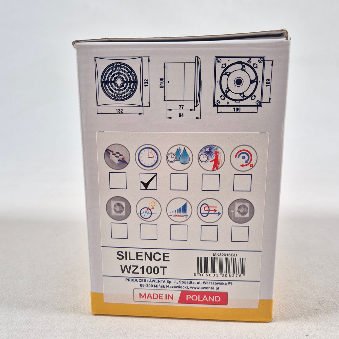 Awenta Silence WZ100T Ljudlös Ventilator