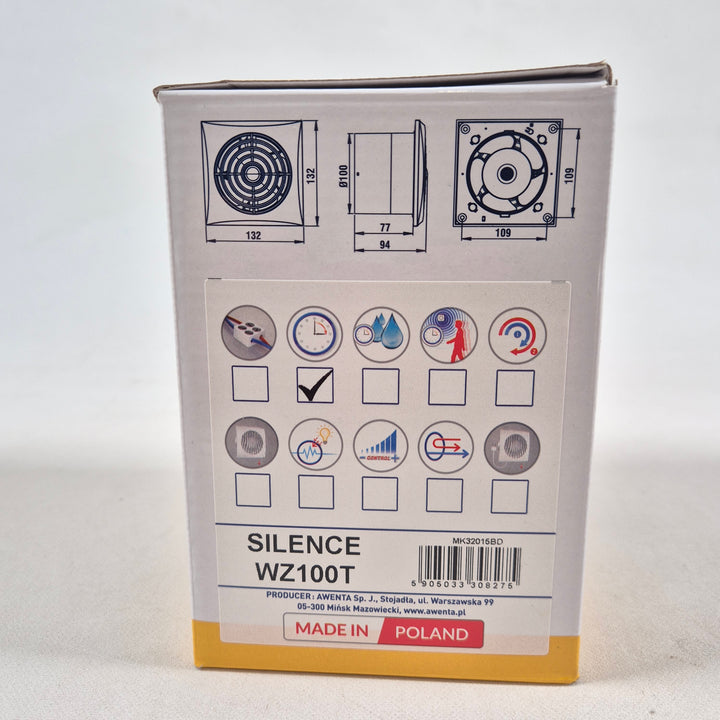 Awenta Silence WZ100T Ljudlös Ventilator