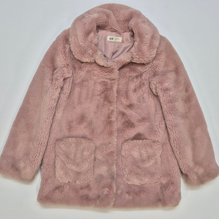 Mysig rosa pälsjacka från H&M barn storlek 140