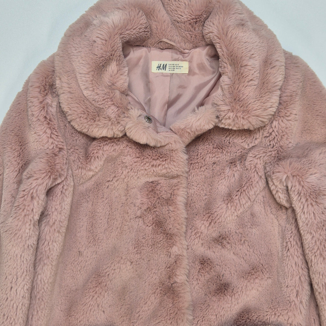 Mysig rosa pälsjacka från H&M barn storlek 140
