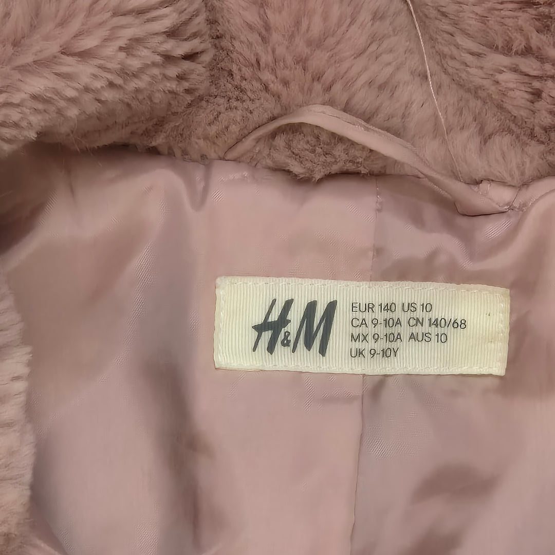 Mysig rosa pälsjacka från H&M barn storlek 140