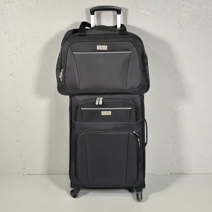 Resväska med matchande handväska