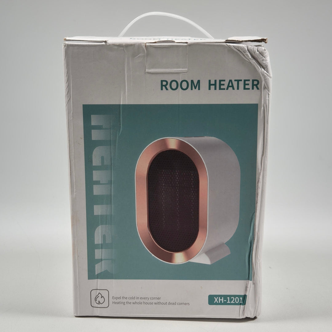 Elegant Värmefläkt i Grått och Koppar Finish - Homy Secondhand Online