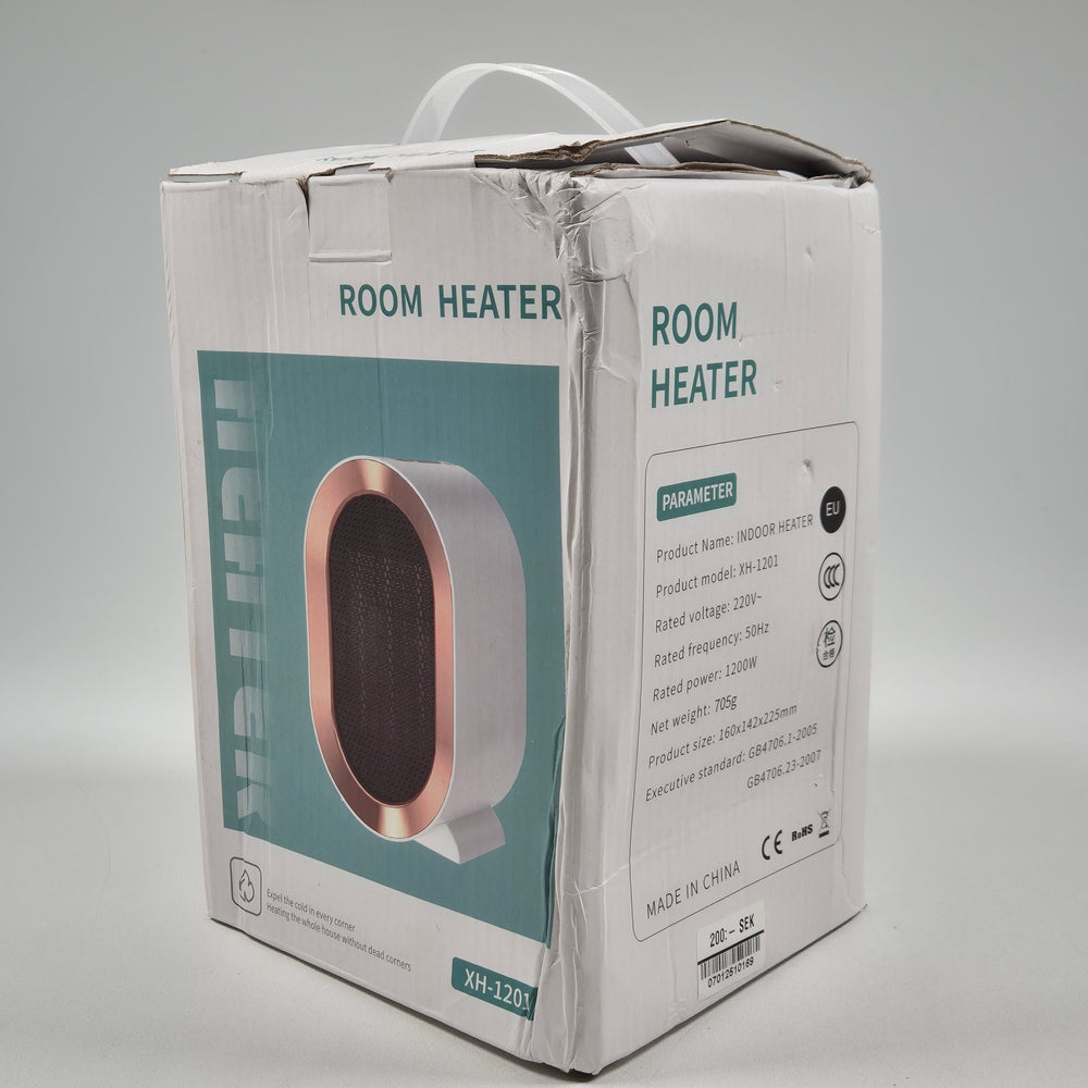 Elegant Värmefläkt i Grått och Koppar Finish - Homy Secondhand Online