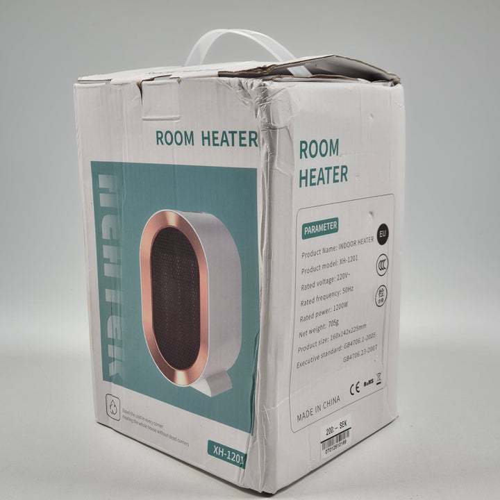 Elegant Värmefläkt i Grått och Koppar Finish - Homy Secondhand Online