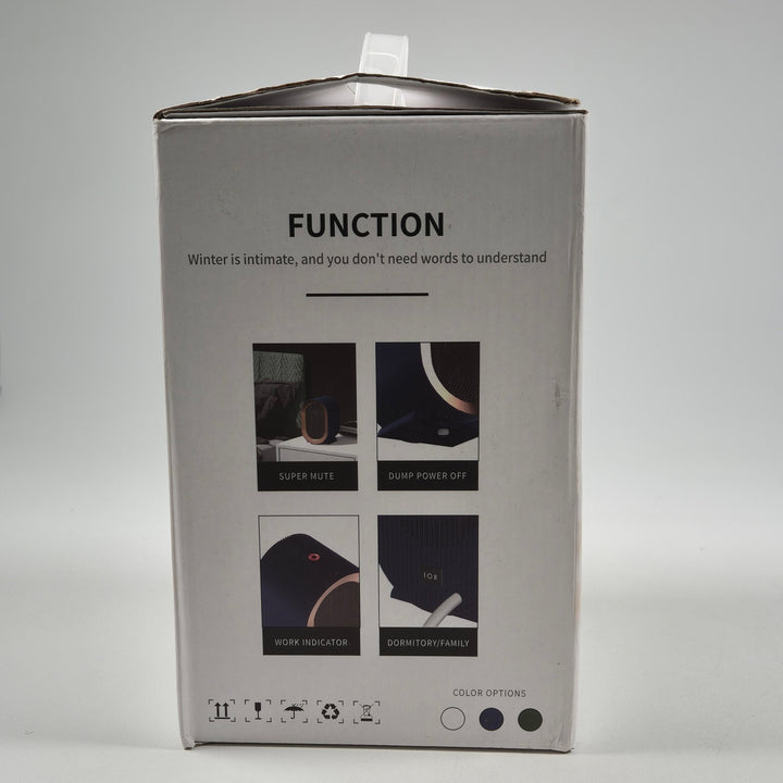 Elegant Värmefläkt i Grått och Koppar Finish - Homy Secondhand Online