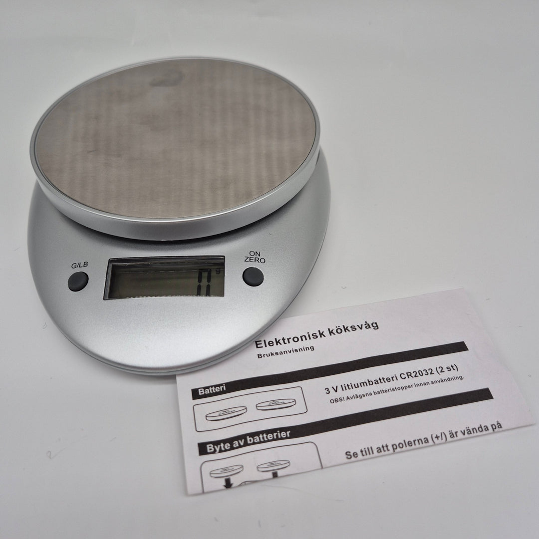 Praktisk Elektronisk Köksvåg i Silver - Homy Secondhand Online