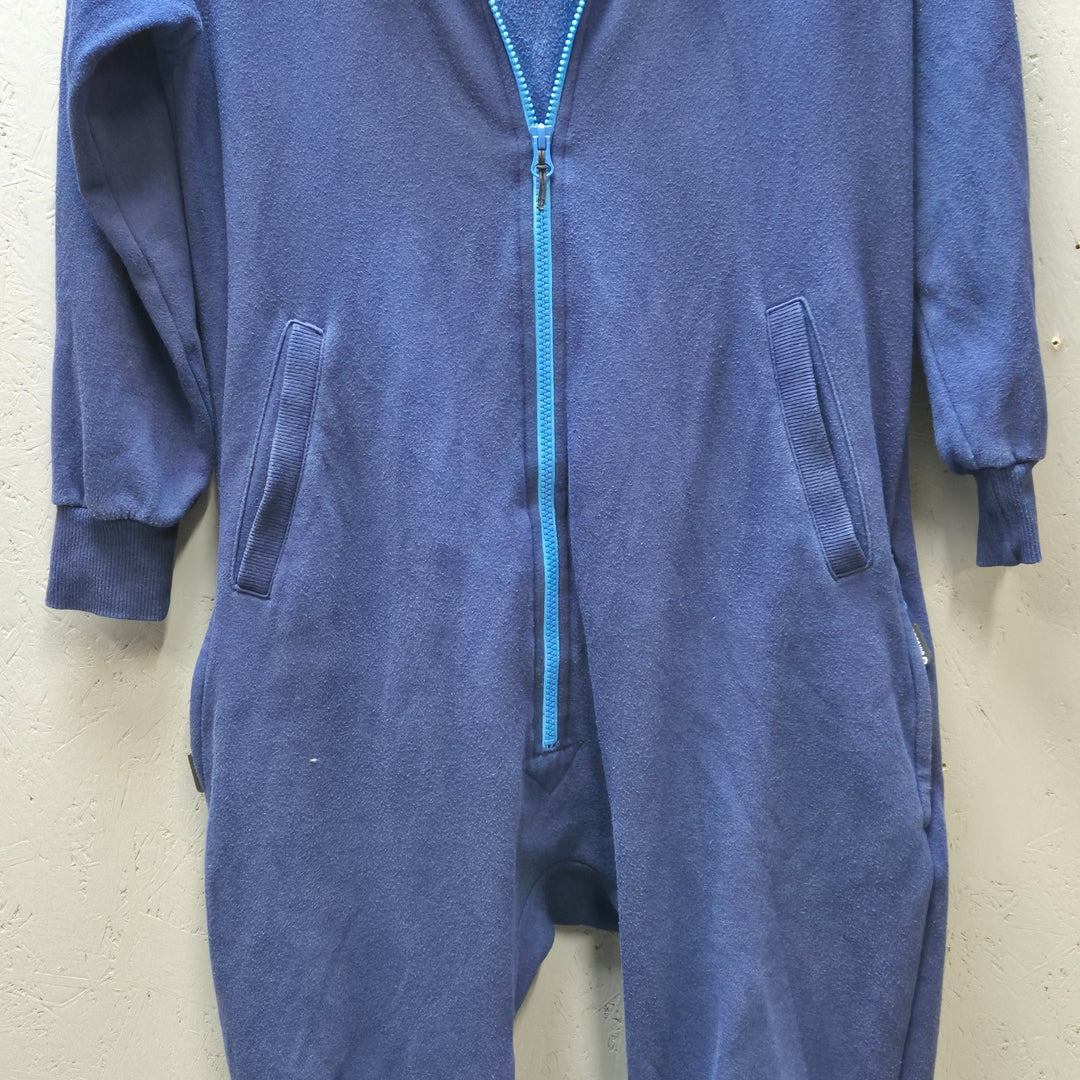 Marinblå one - piece med huva för vardag och fritid - Homy Secondhand Online