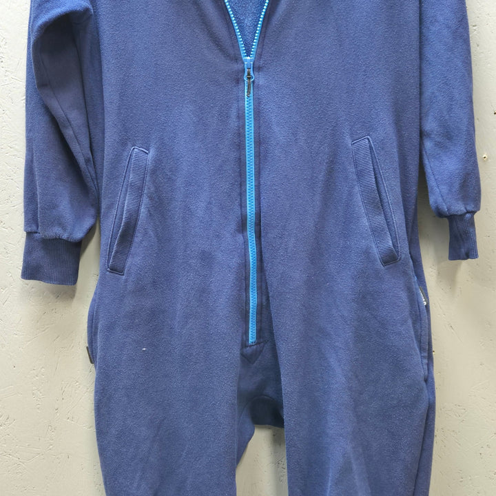 Marinblå one - piece med huva för vardag och fritid - Homy Secondhand Online