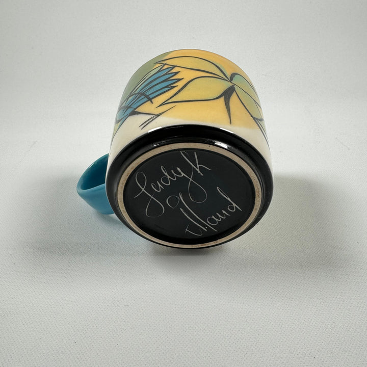 Handmålad Keramikmugg – Fågelmotiv av Lady K
