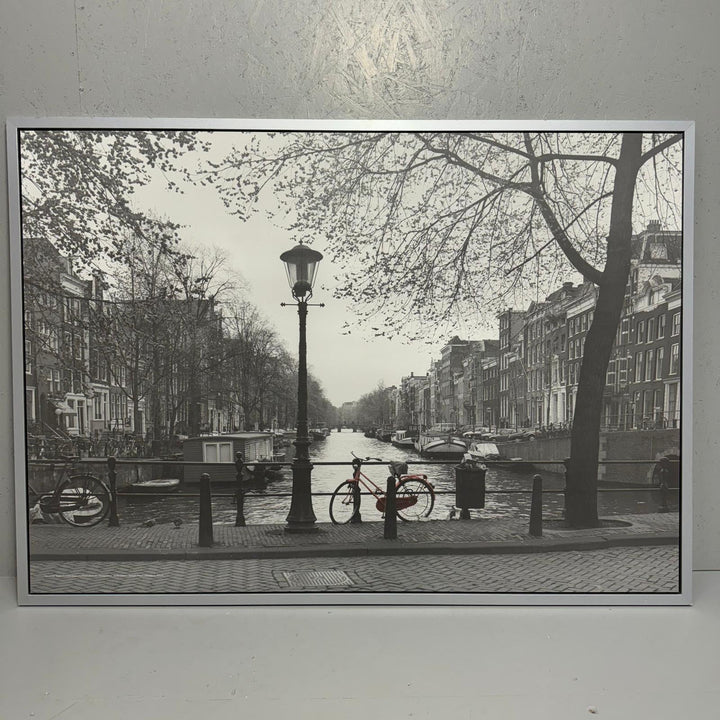 Amsterdam Kanal och Cykel-Canvas Tavla