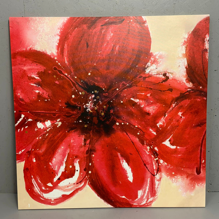 Röd Blomma - Canvas Tavla