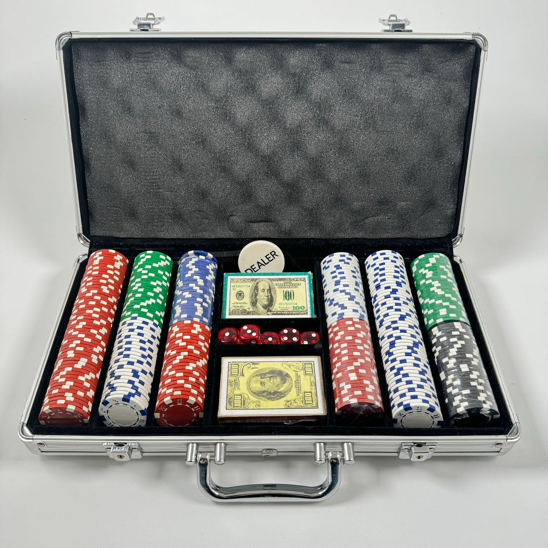Pokerchips-set i Aluminiumväska