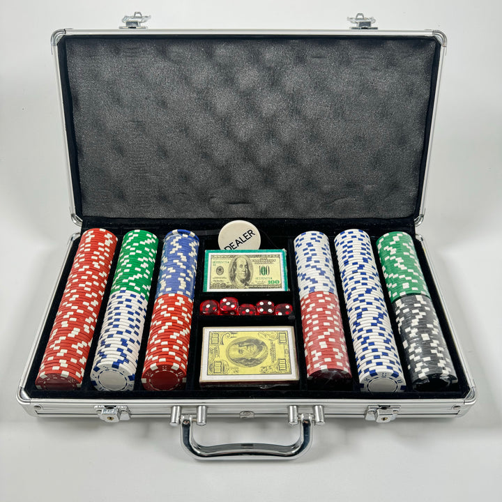 Pokerchips-set i Aluminiumväska