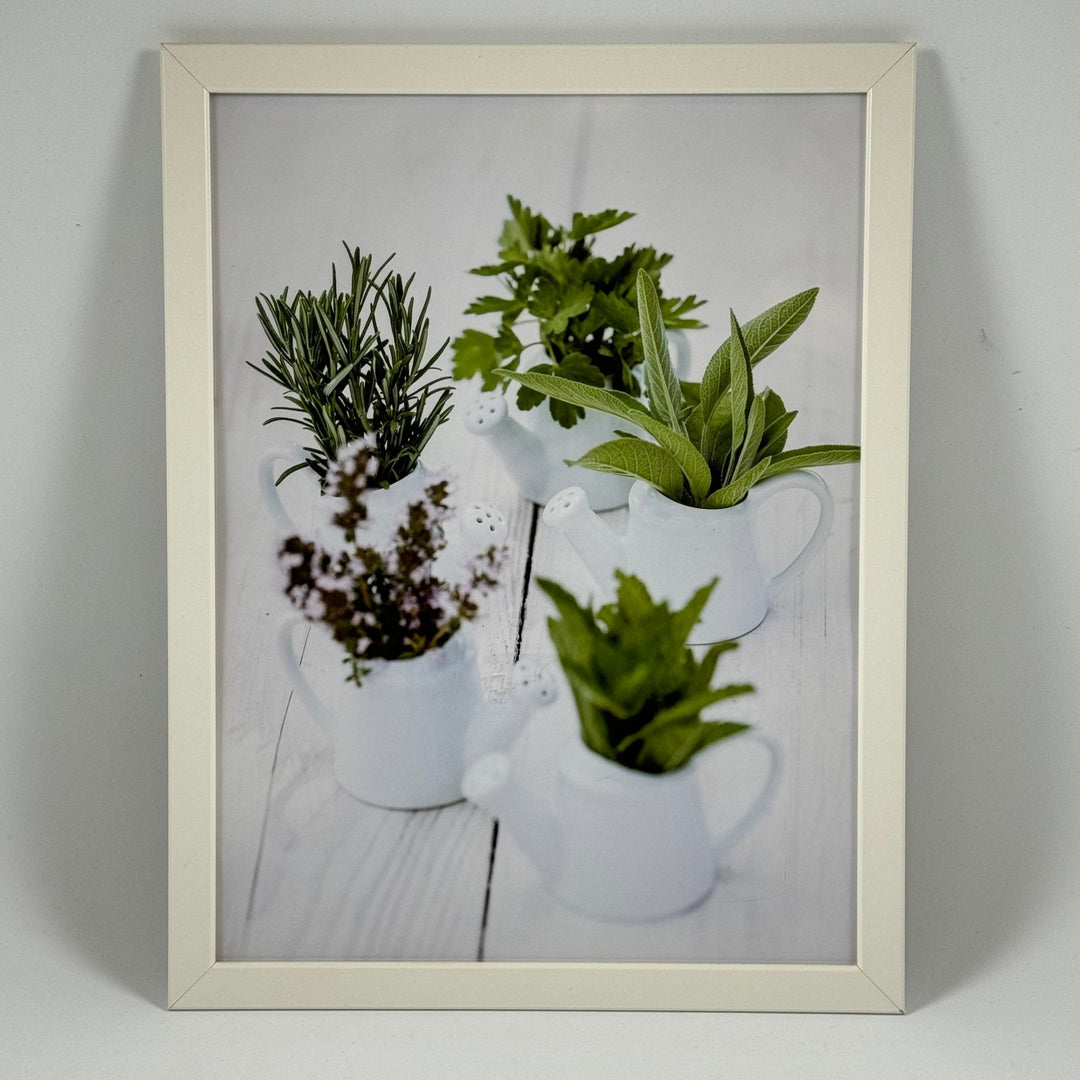 Inramad Konst: Aromatiska Örter i Krukor - Homy Secondhand Online