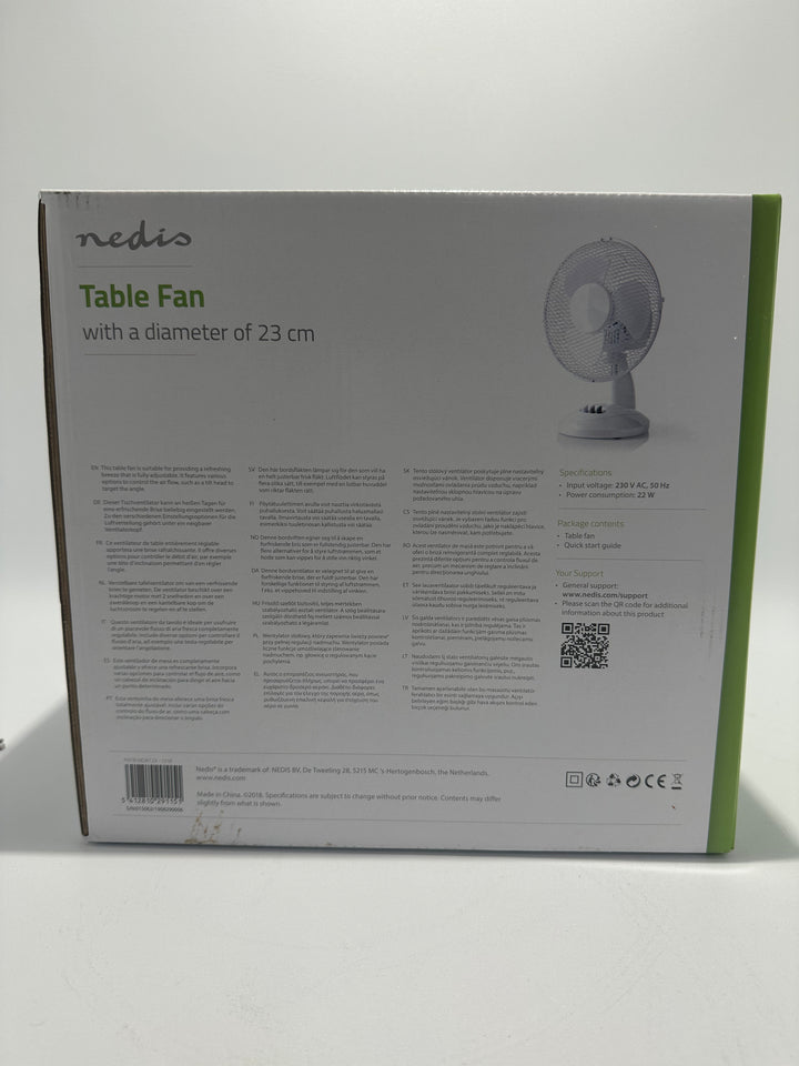 Nedis Classic Bordsfläkt - 23 cm - Vit
