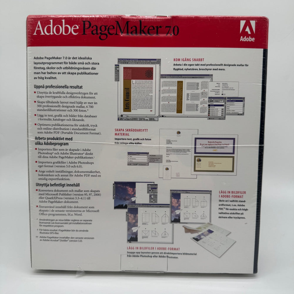 Adobe PageMaker 7.0 Uppgradering - Windows Kompatibel - Homy Secondhand Online