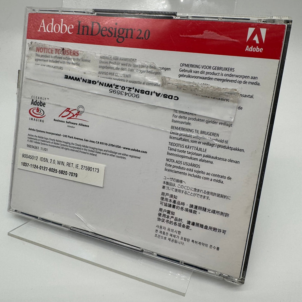 Adobe InDesign 2.0 CD - Klassisk Designprogramvara - Homy Secondhand Online