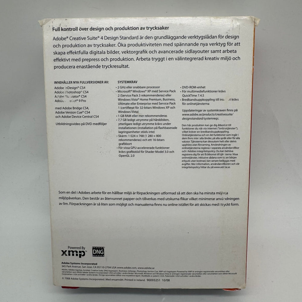 Adobe Creative Suite 4 för Windows, Begagnad - Homy Secondhand Online