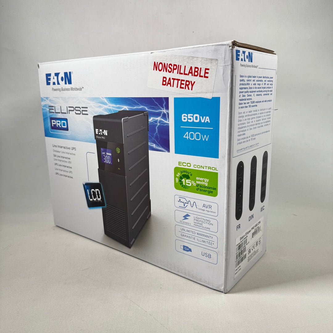 Eaton Ellipse PRO 650VA 400W – UPS med LCD och EcoControl
