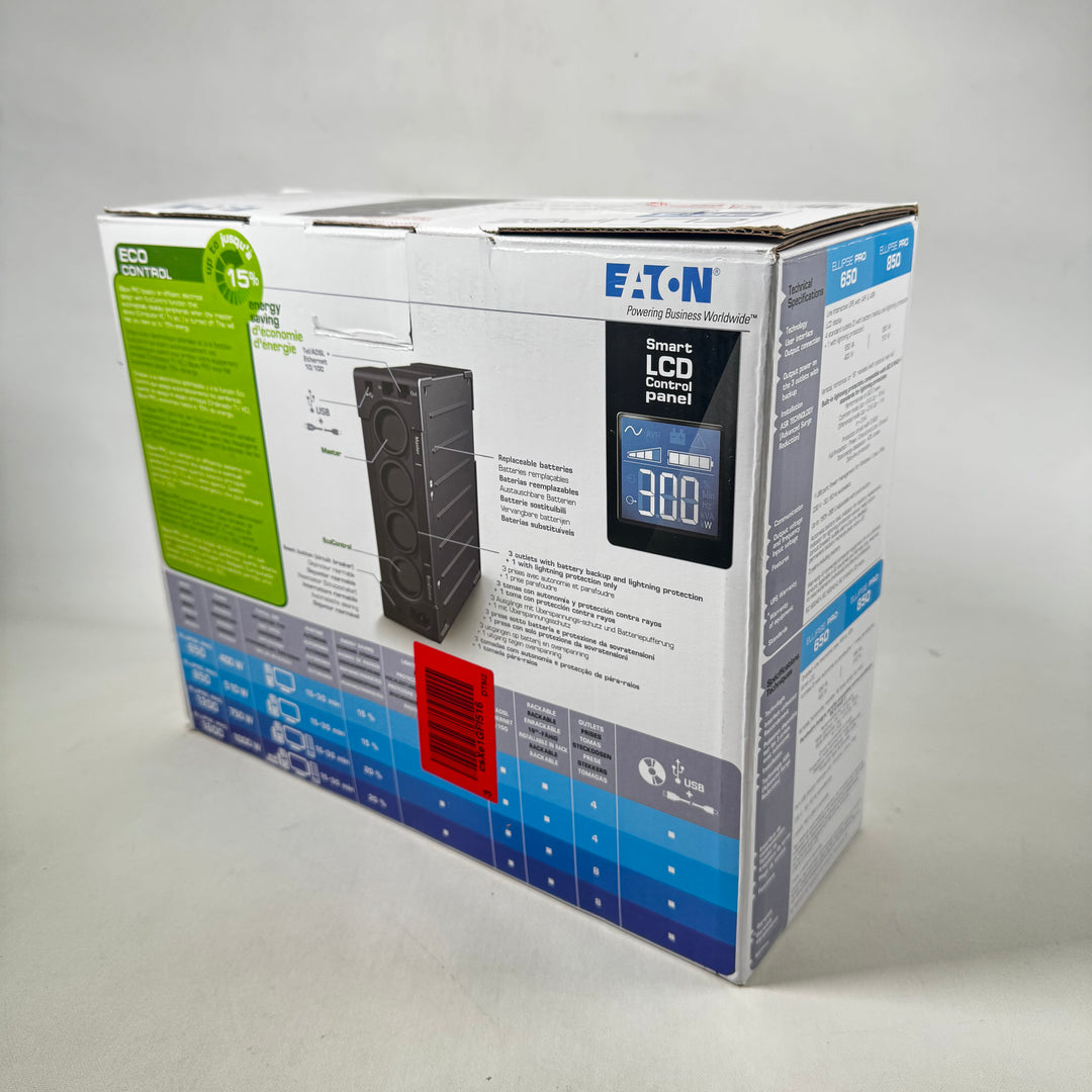Eaton Ellipse PRO 650VA 400W – UPS med LCD och EcoControl