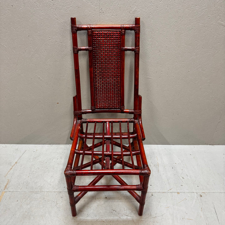 Retro rottingstol med klappfunktion tidigt 1900-tal