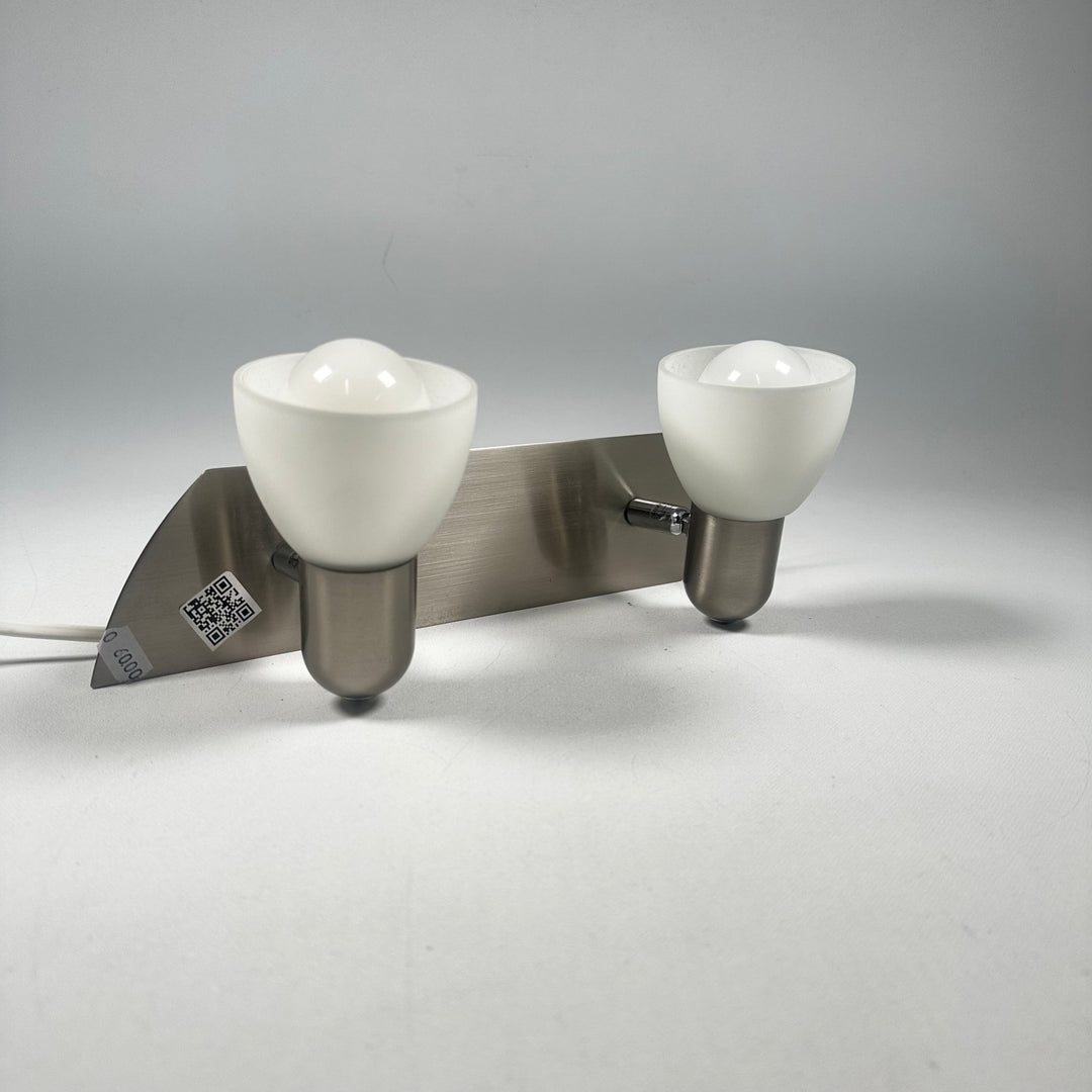 Dubbel Vägglampa i Rostfritt Stål - Homy Secondhand Online