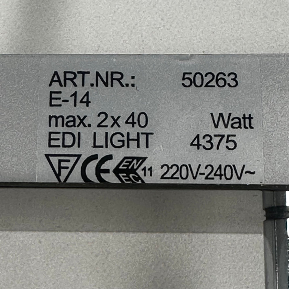 Dubbel Vägglampa i Rostfritt Stål - Homy Secondhand Online