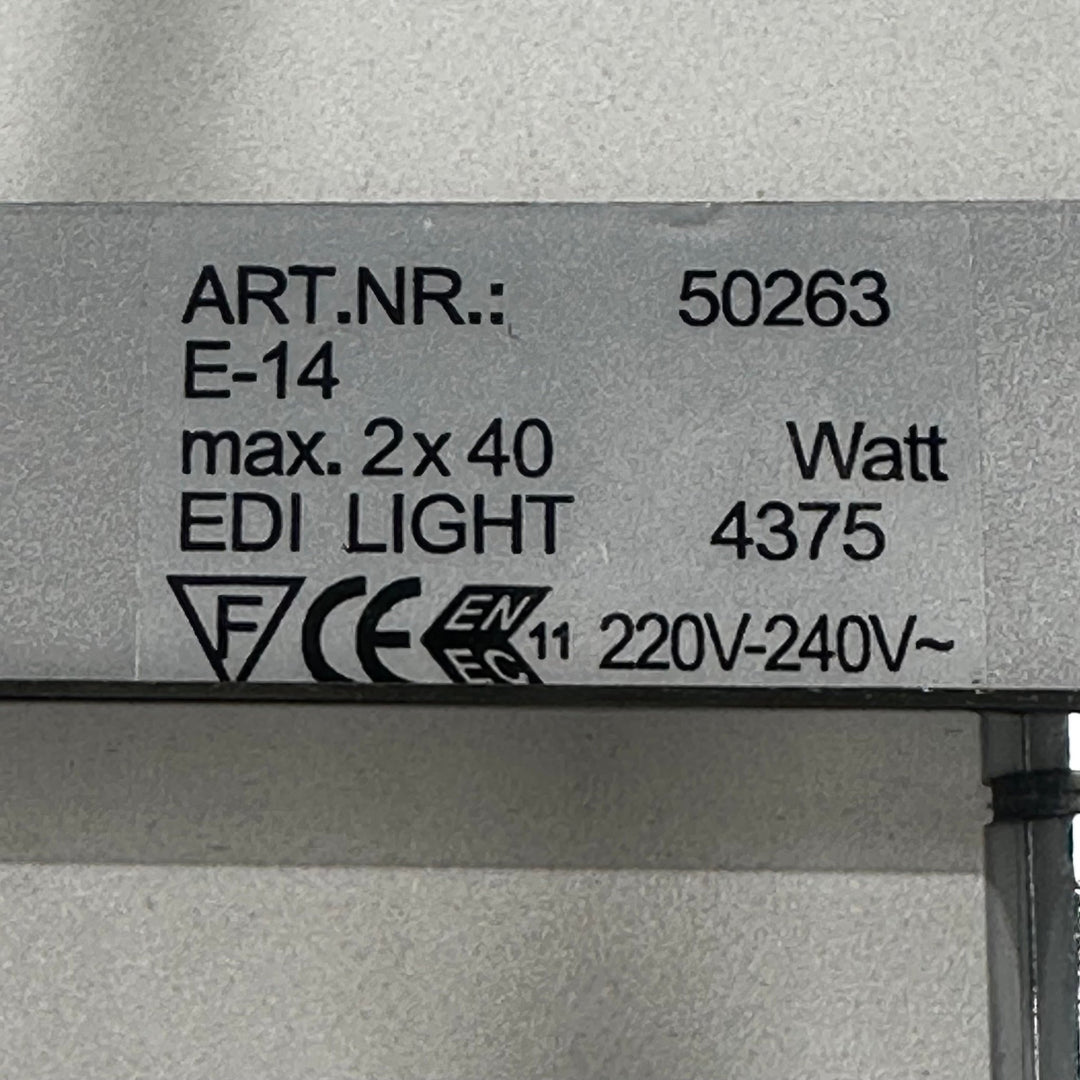 Dubbel Vägglampa i Rostfritt Stål - Homy Secondhand Online