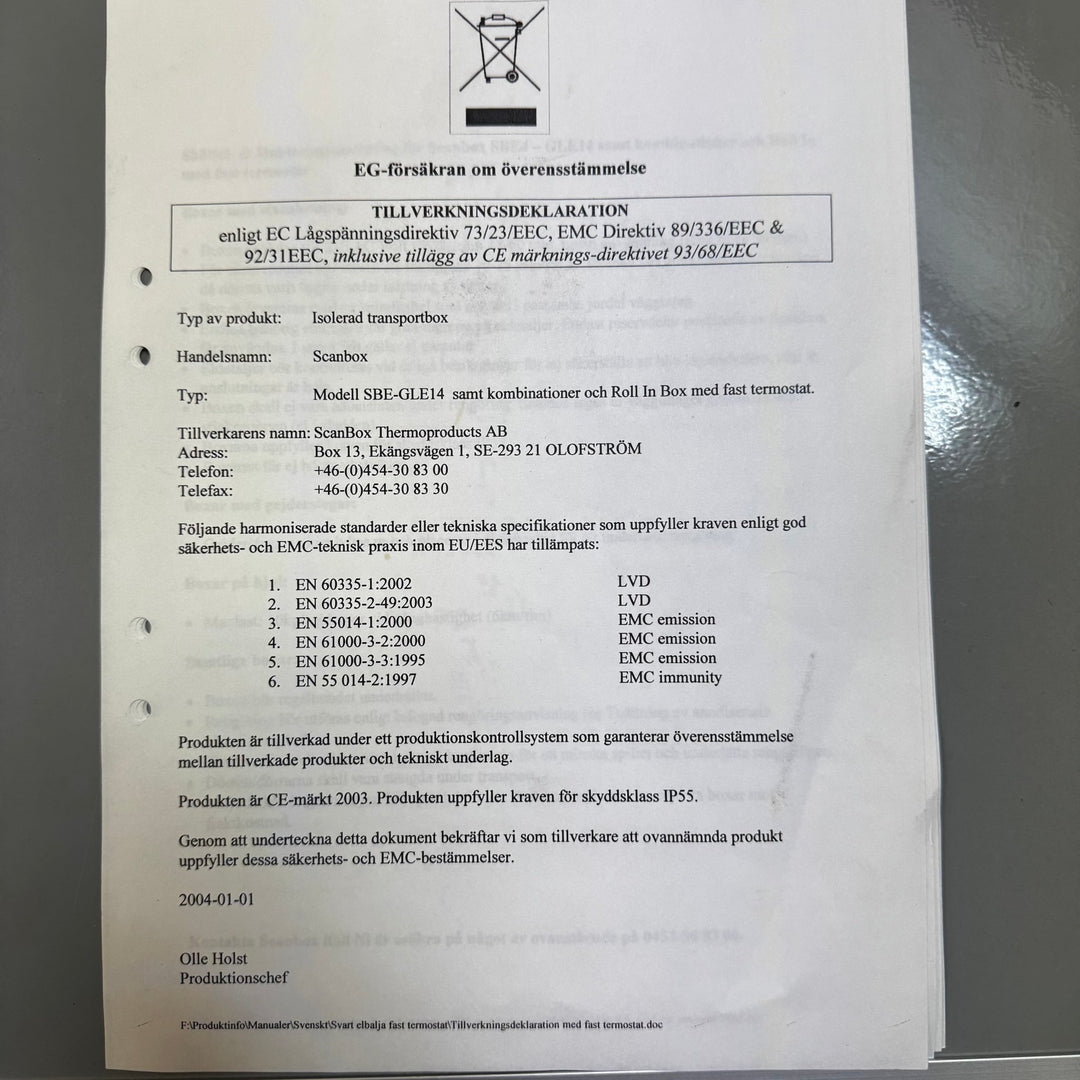 Isolerad Transportbox / Scan box - Homy Secondhand Online