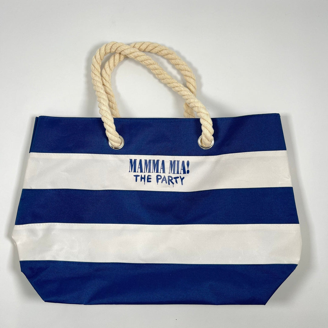 Marinblå och vit randig väska "Mamma Mia" - Homy Secondhand Online
