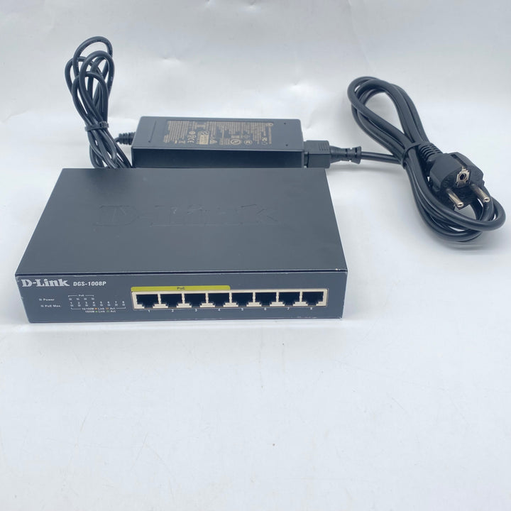 D-Link DGS-1008P Gigabit nätverksswitch med PoE