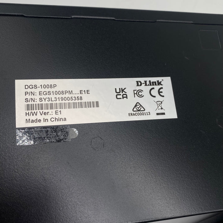 D-Link DGS-1008P Gigabit nätverksswitch med PoE
