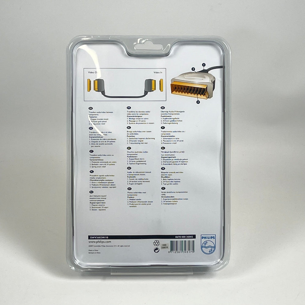 Philips SCART - kabel med 24k guldanslutningar, 1,5 m - Homy Secondhand Online