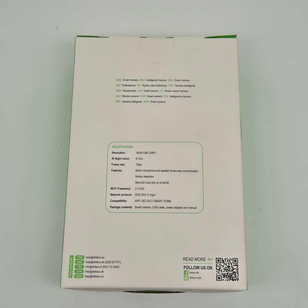 Deltaco Smart Kamera med WiFi - 2MP, 5 Års Garanti - Homy Secondhand Online