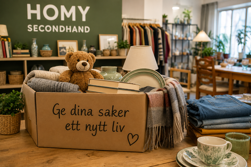 skänka till Homy