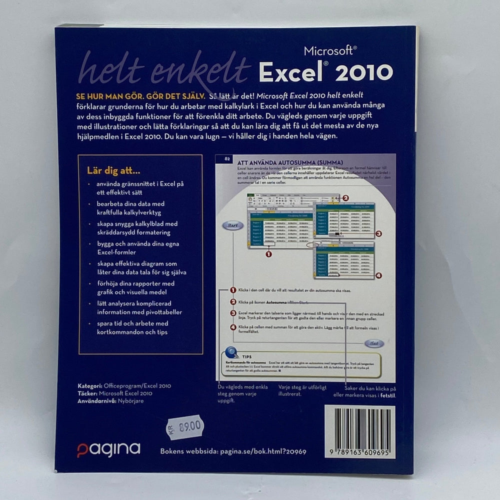 Microsoft Excel 2010 Handbok Helt Enkelt - Homy Secondhand Online