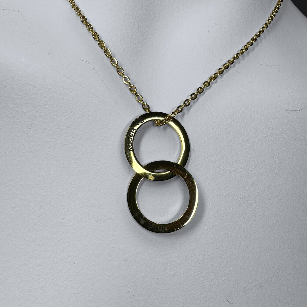 Halsband med sammanlänkade ringar och text - Homy Secondhand Online