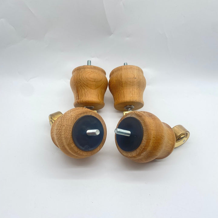 Trämöbler Hjul i Guldton Ø50 mm - Homy Secondhand Online