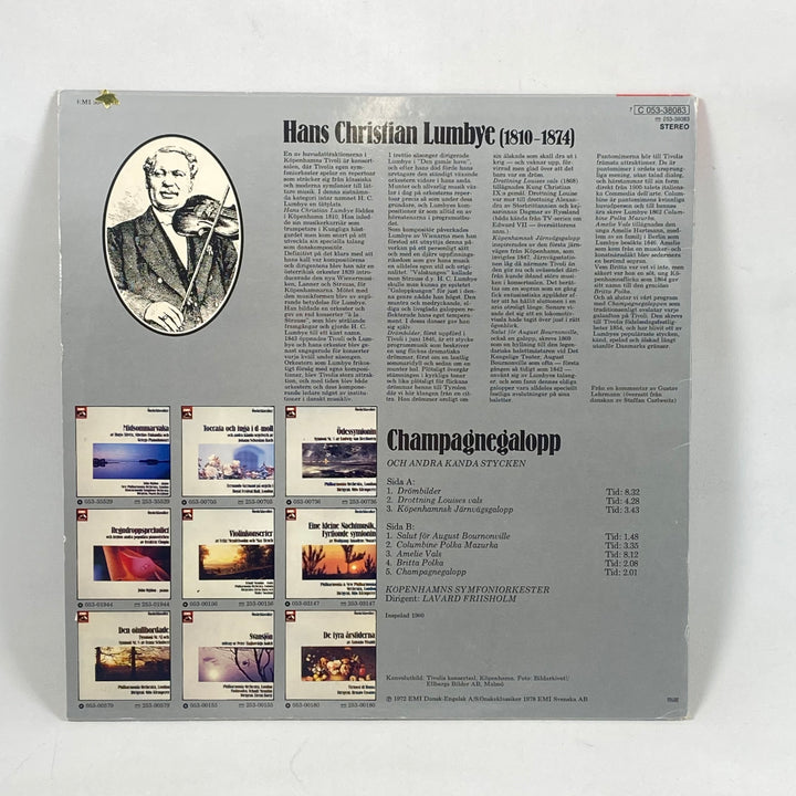 Retro vinylskiva Champagnegalopp av Hans Christian Lumbye