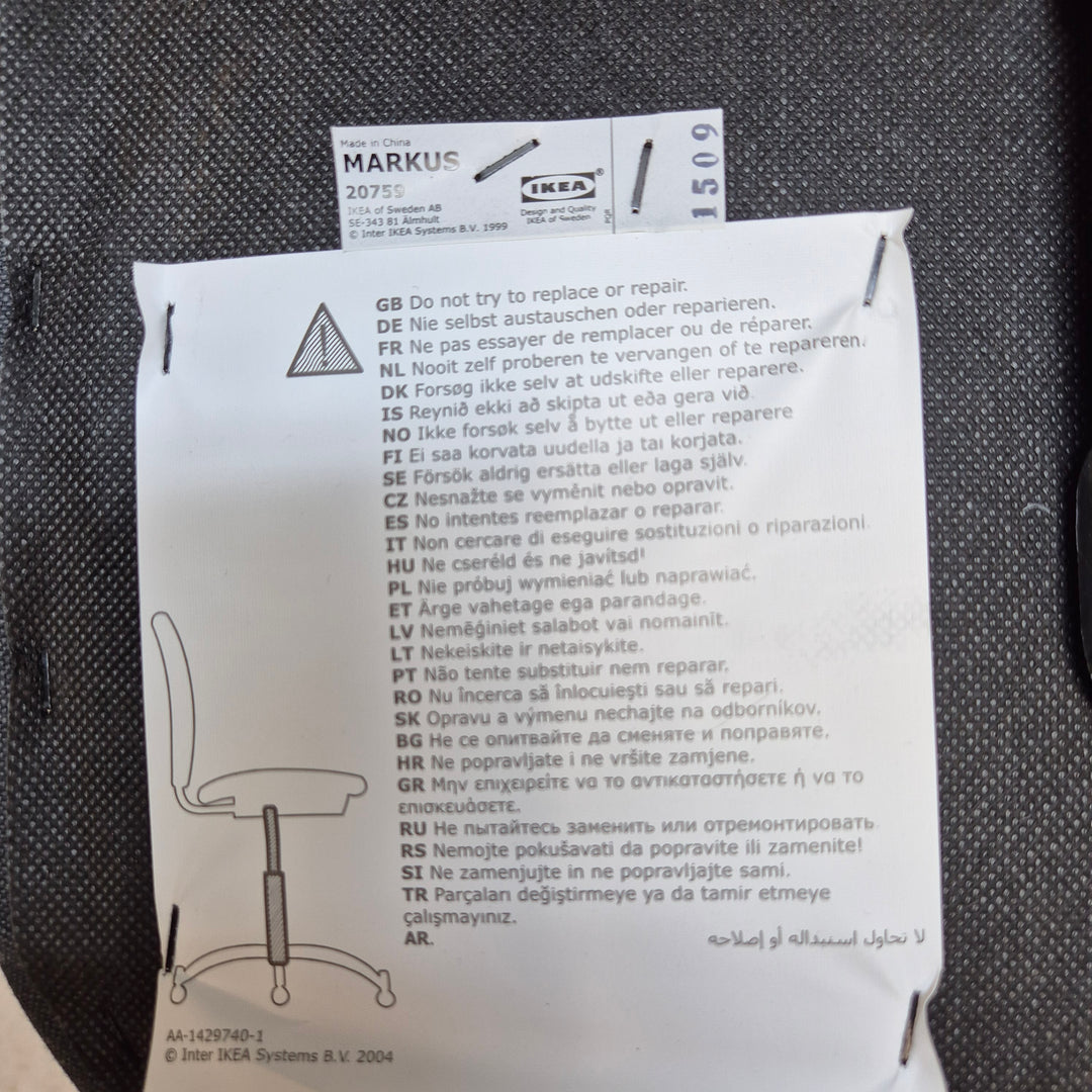 Ergonomisk kontorsstol i svart mesh