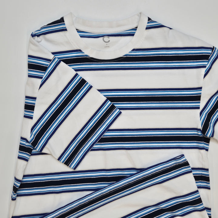 Champion randig retro t-shirt vit blå