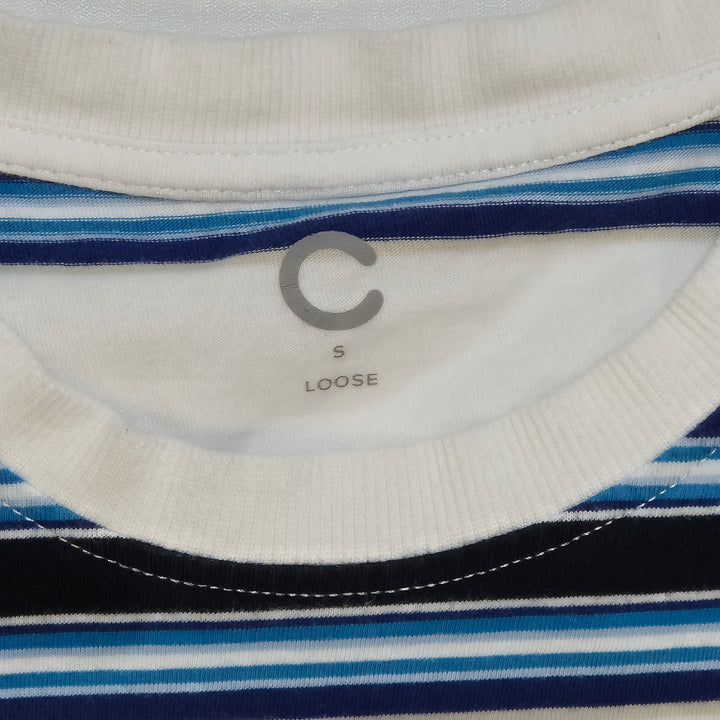 Champion randig retro t-shirt vit blå